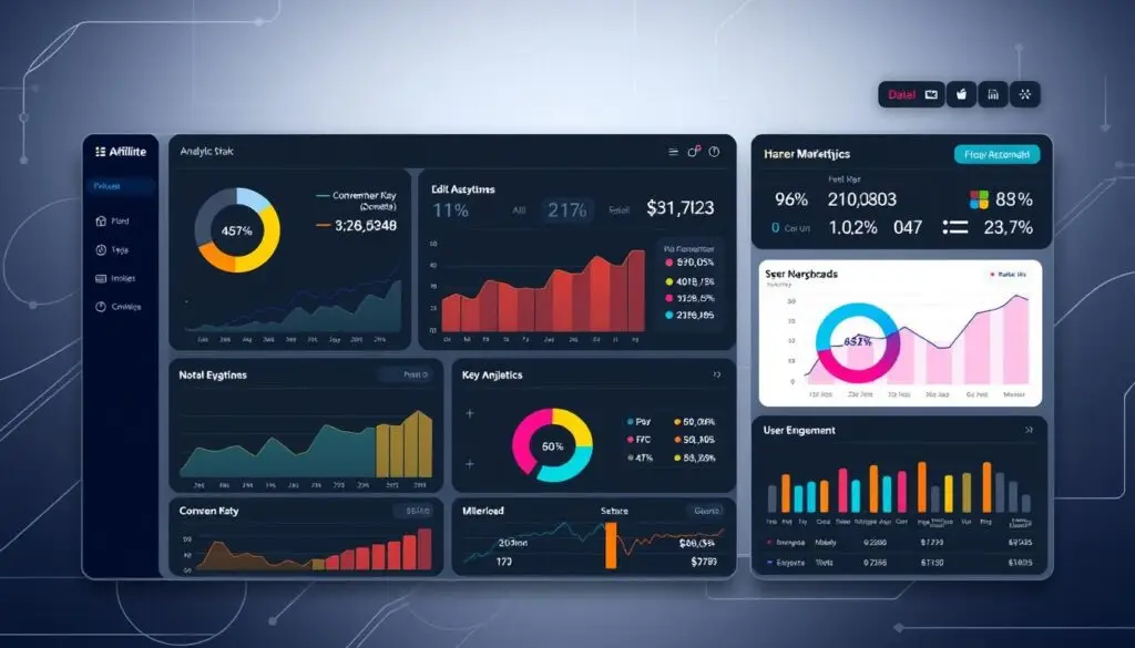 Affiliate tracking metrics dashboard