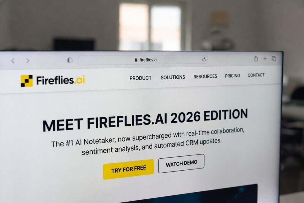 Website promoting Fireflies.ai features